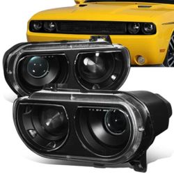08-14 Dodge Challenger Projector Headlights Luces Focos Micas Faros Faroles Headlamps 