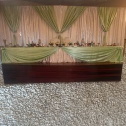 2 Long Rectangle Satin Mint Green Tablecloth For Weddings/oarties