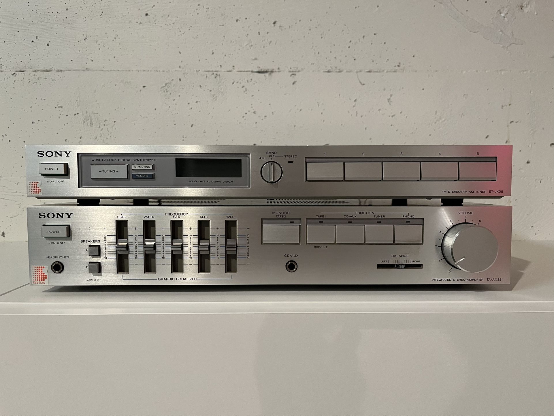 Vintage Sony Amplifier and Tuner