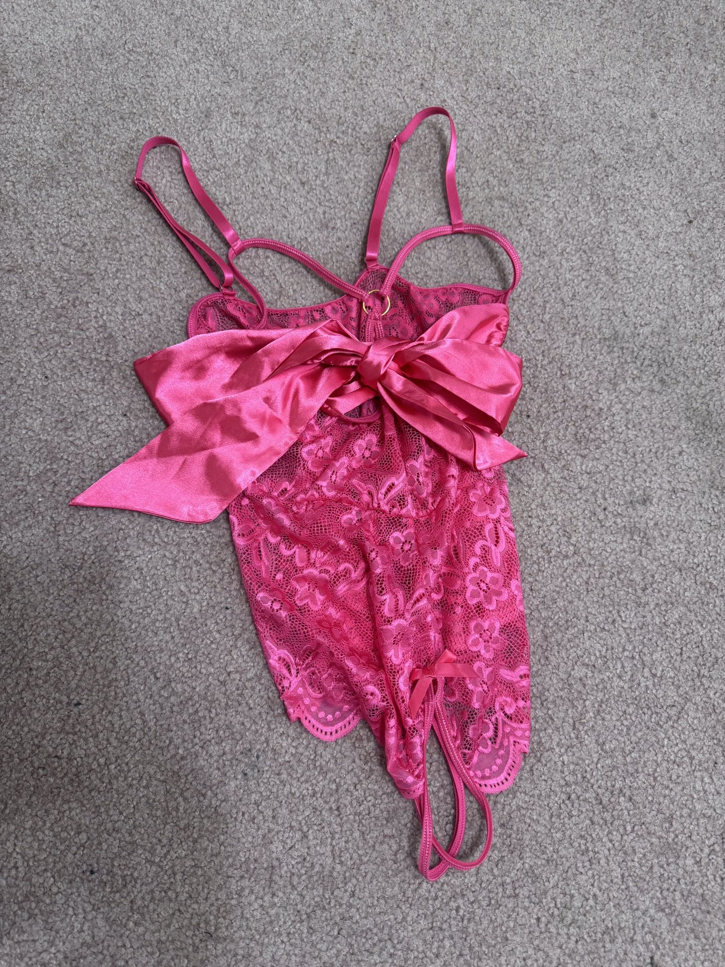 New Medium Bow Lace Lingerie Bodysuit