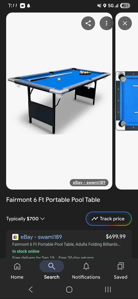 Fairmont 6ft Portable Pool Table
