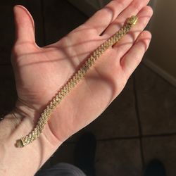 S Link Cuban Tennis Bracelet 