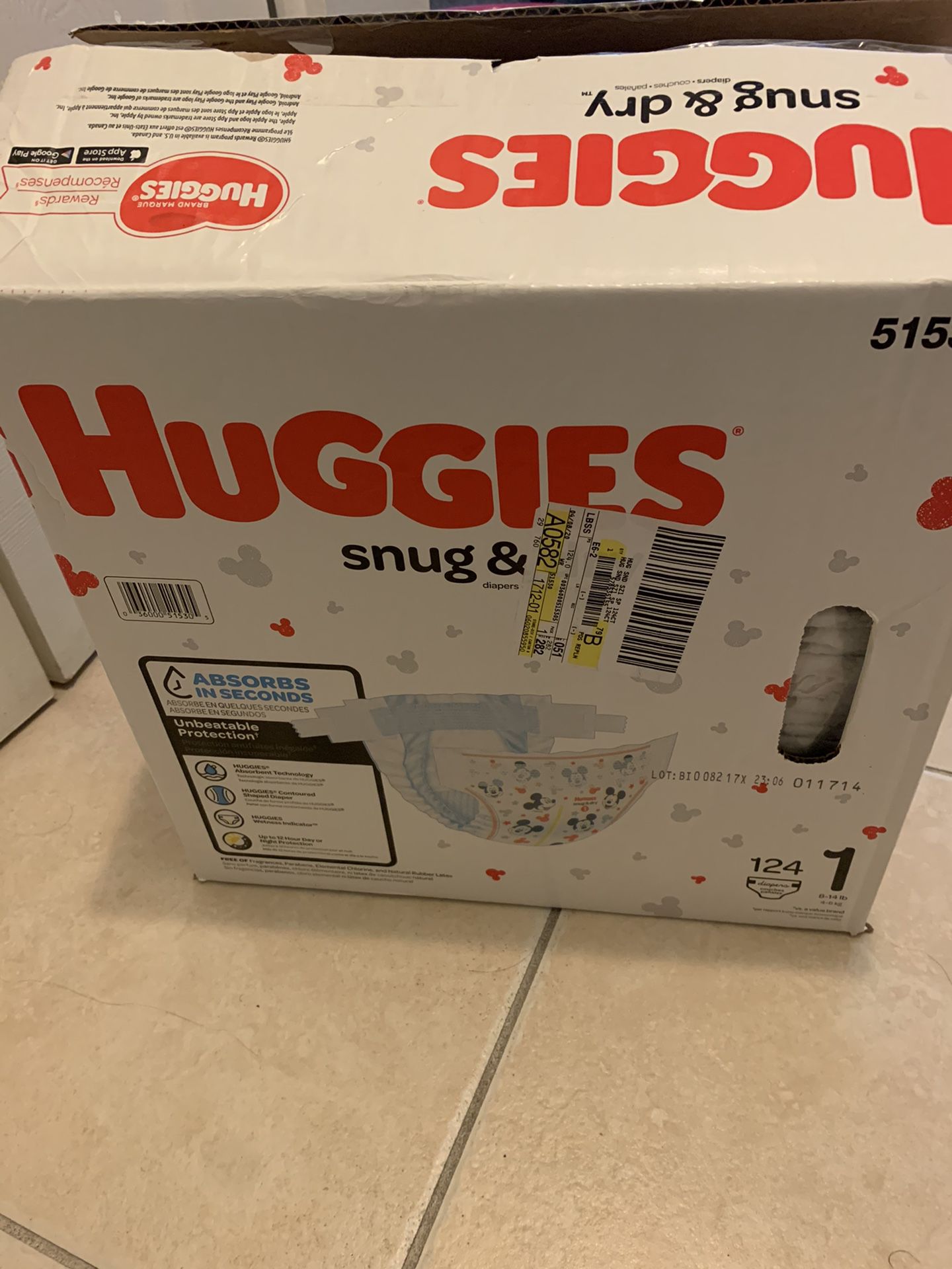 Huggies diapers size 1