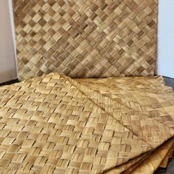 VINTAGE set of 10 Woven Bamboo Placemats 12" x 18" Handmade in the Phillipines