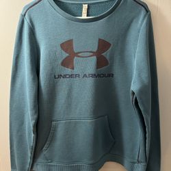 Under Armour Crewneck Sweatshirt, Size Large. Blue. 