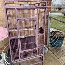 Parrot Bird Cage With Play Stand 