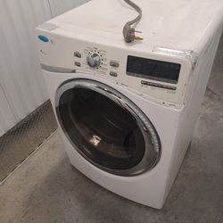 Whirlpool, duet steam dryer works.Good 30 day warranty.I fix ourselves , washington and dryers