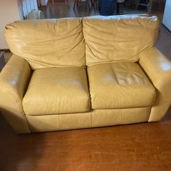 Leather Love Seat
