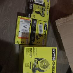 Title: Ryobi Bundle – Nail Gun, HP + 2Ah Kits & Whisper Fan – $375