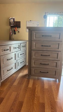 Gray Dresser and Chest.
