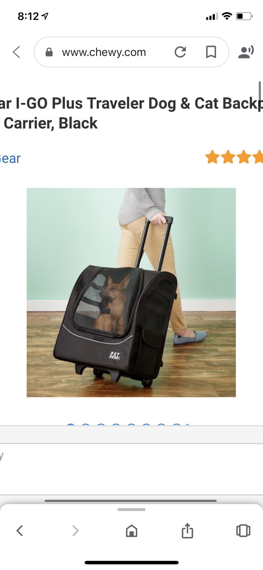 I Go Pet Gear Cat And Dog Traveler New Never used  Backpack And Traveler 