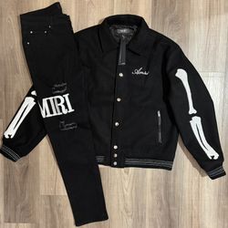 Amiri Men’s jeans and Jacket Set 