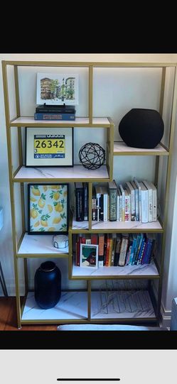 Bookshelf White And Gold