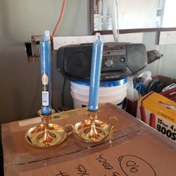 Candle Holders And Candles.