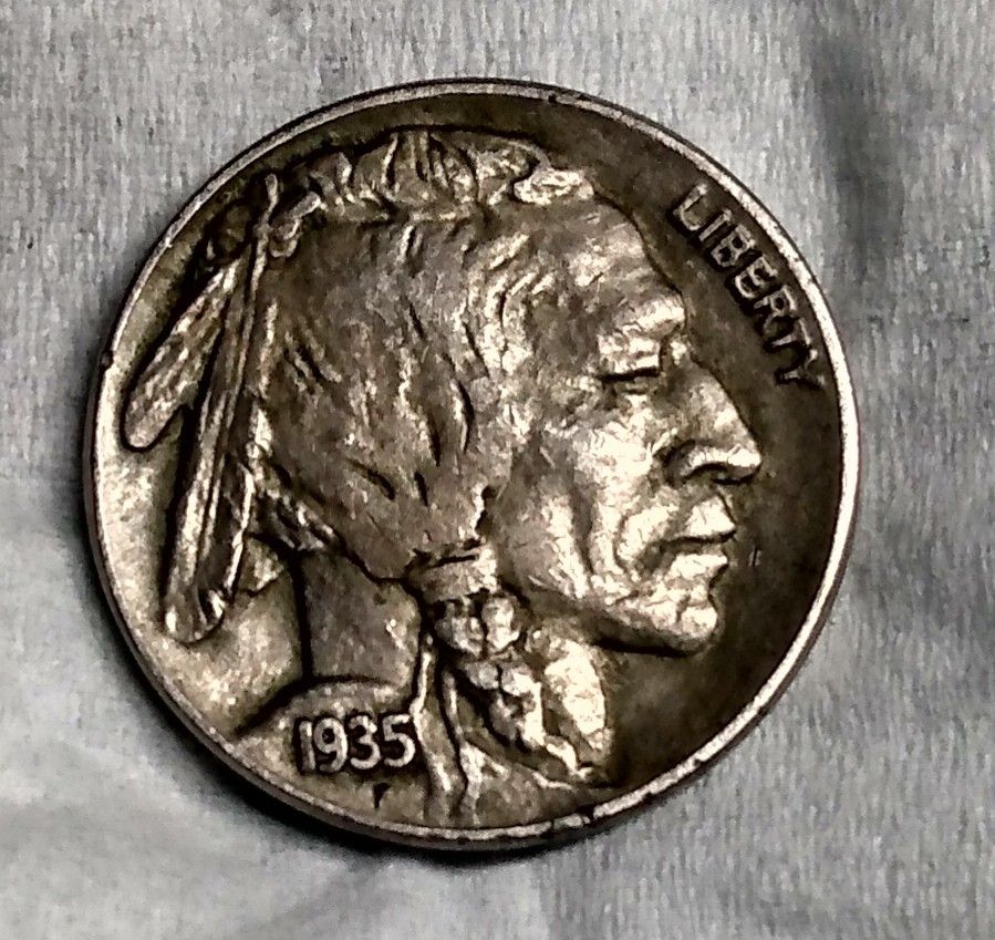 DD Reverse ERROR 1935 Buffalo Nickel Mint Condition