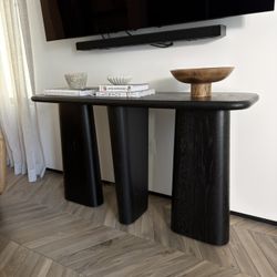 Black Wood Console Table 