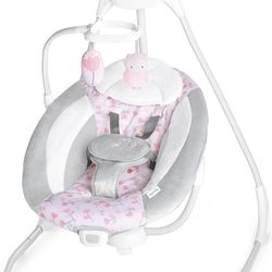 Ingenuity SimpleComfort Lightweight Compact 6-Speed Multi-Direction Baby Swing, Vibrations & Nature Sounds
