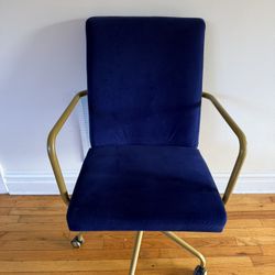 office chair, Elle Decor Giselle Gold Desk Chair