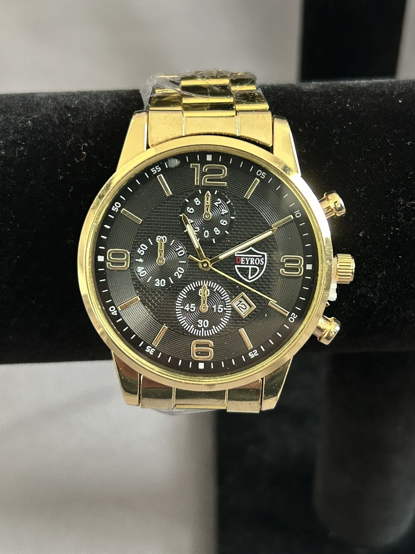 Men's Gold EVROS Chronograph Watch