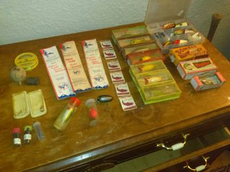 Vintage fishing lures and misc