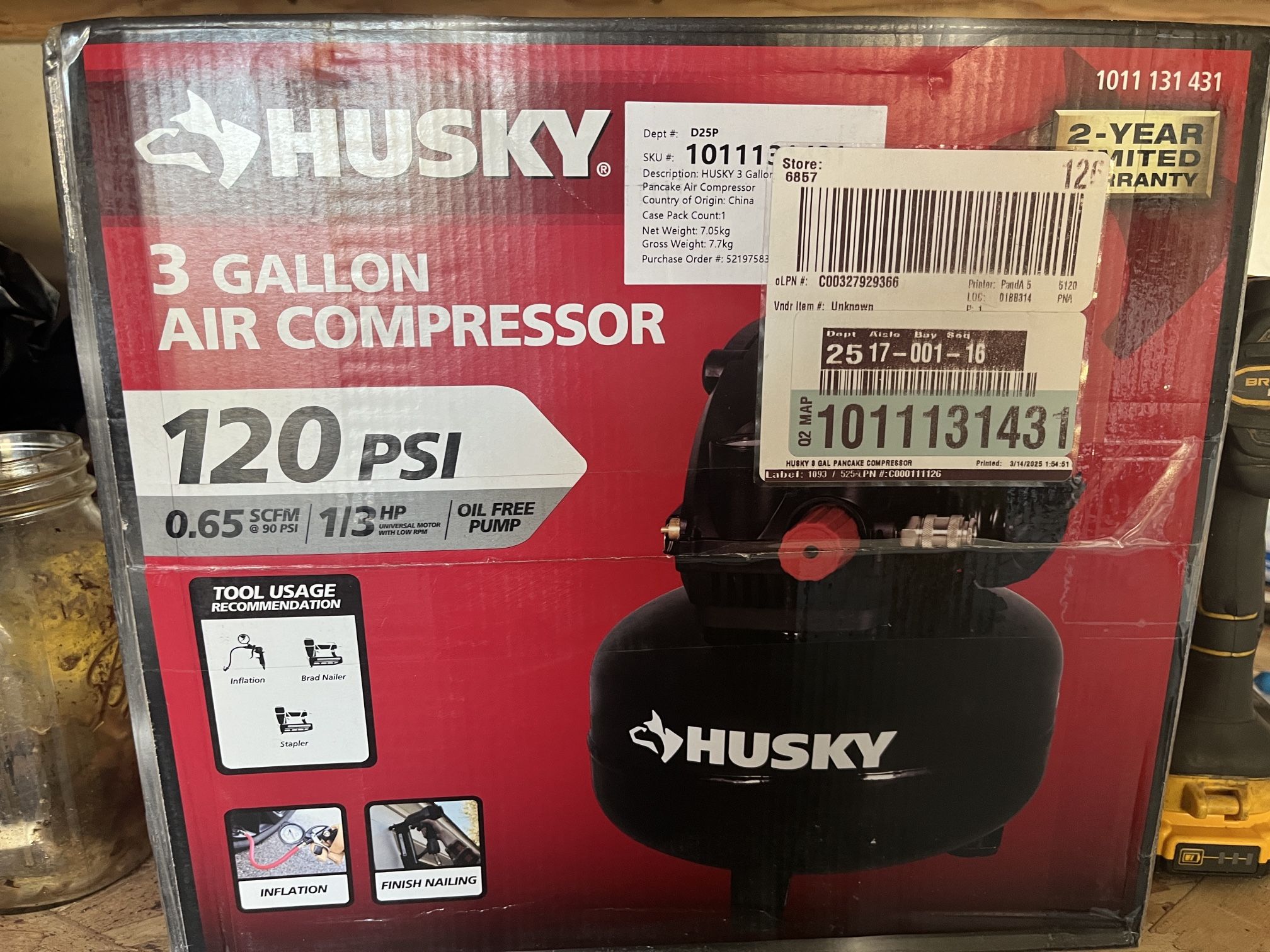 Husky Air Compressor And Accessories