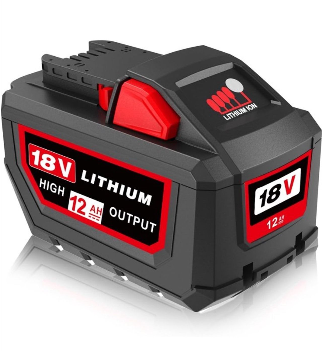 Replacement for Milwaukee M-18 Battery 12.0Ah High Output Compatible with Milwaukee 18V Battery 48-11-1880 48-11-1850 48-11-1860 and 18 Volt Cordless
