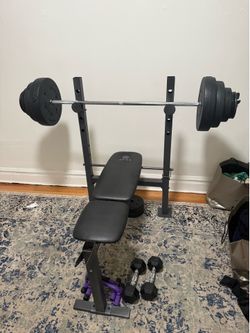 Bench with weights