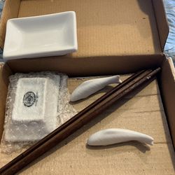sushi porcelain sets-new in box-four place settings