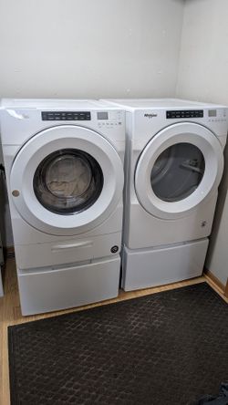Whirlpool Washer and Dryer with Storage Drawers