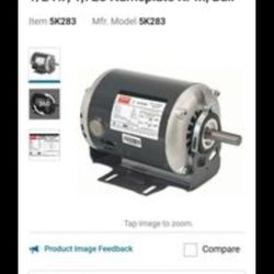 DAYTON General Purpose Motor: Open Dripproof, Cradle Base Mount, 1/2 HP, 1,725 Nameplate RPM, Ball