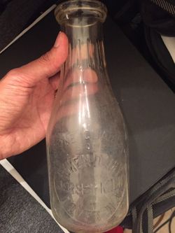 Vintage Quart Evken Dairy Jersey Milk Bottle