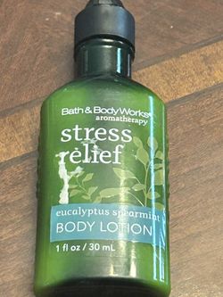 Bath and body works stress relief eucalyptus spearmint travel size 1 oz lotion 