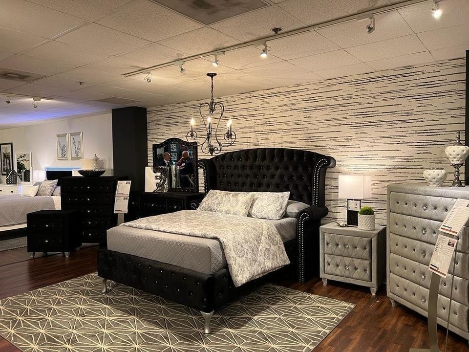 June Promotin Luxurious Velvet Upholstered Bed/Bedroom set on Sale
