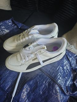 Puma White Low-Top Sneakers