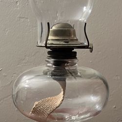 Clear Glass Oil Lamp 