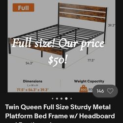 Full bed frame