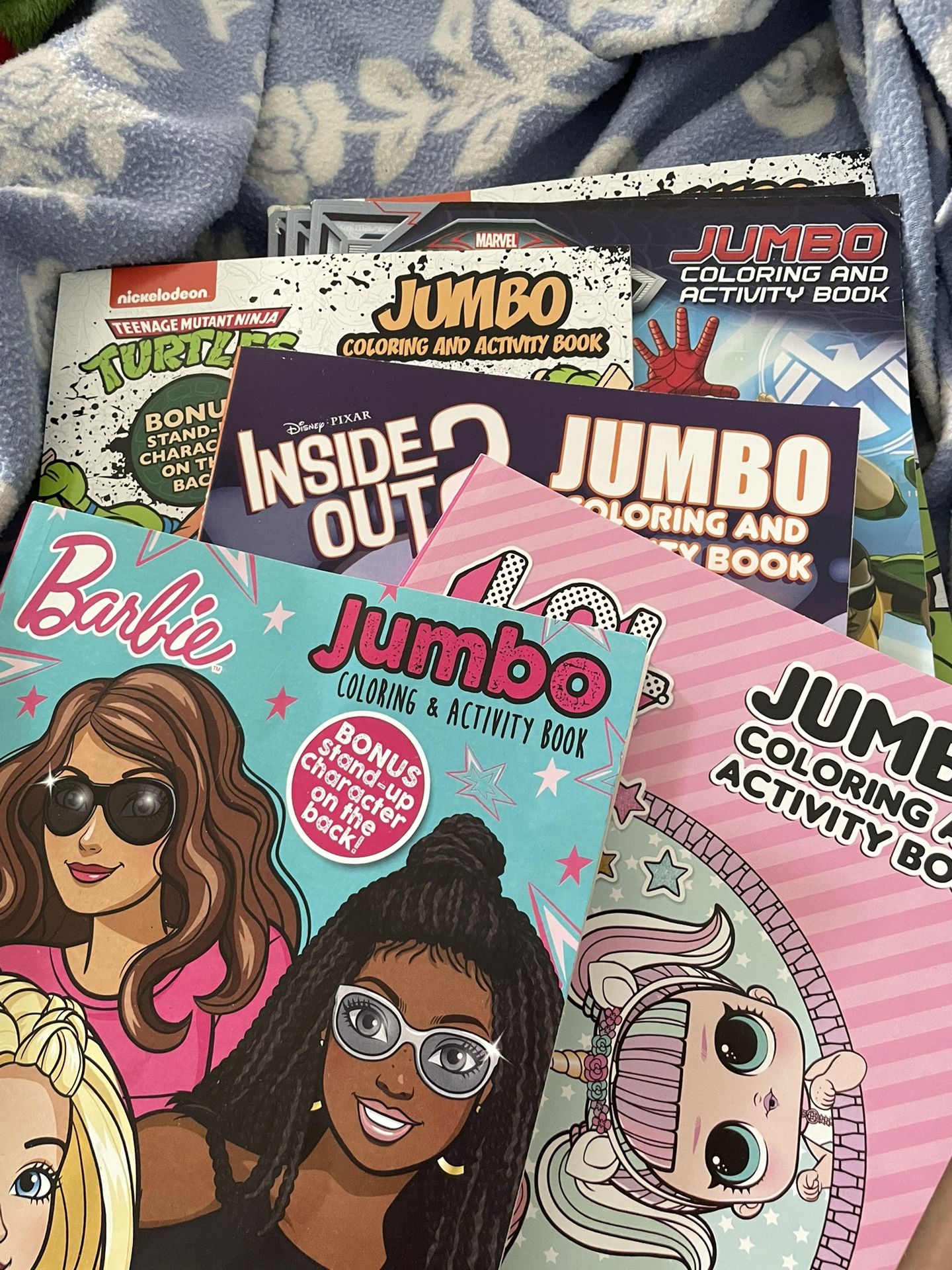 Stack of coloring books