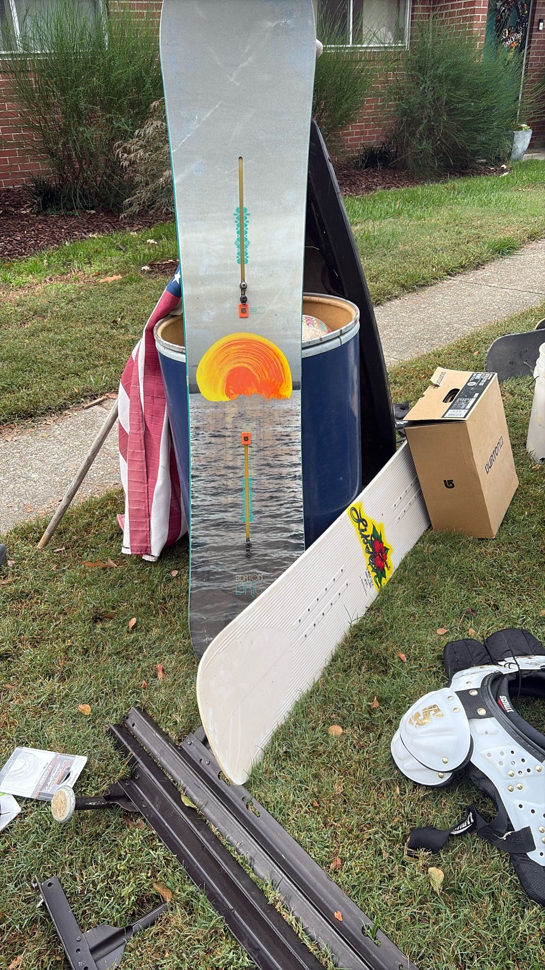 Snowboards, Bindings, Boots And Head