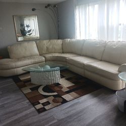 Genuine Leather 4 pc. Sectional 