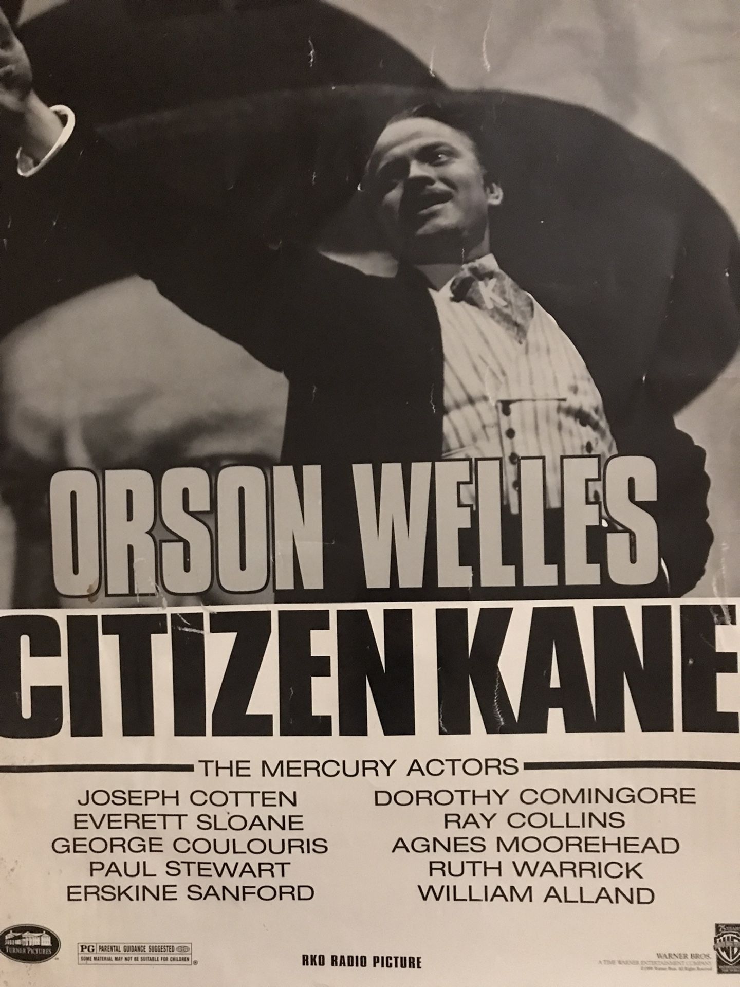 MOVIE POSTER Orson WELLES Citizen KANE OBO Excellent Condition One Owner