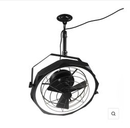 20 Inch Doris Downrod Fan Wall Mount Fan with LED Light and Remote Control