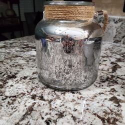 New Glass Candle Holder Or Battery Operated Light Decor