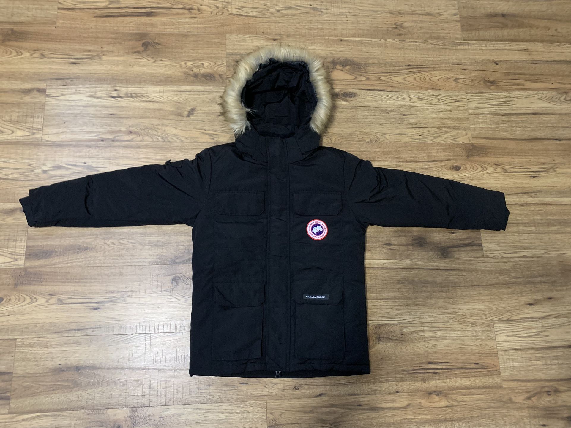 Canada Goose Black Size Medium With Fur