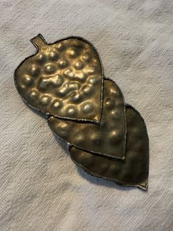 Vintage EQUUS Brass Leaf Belt Buckle – Made in India – 1970’s 🌿
