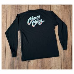 Cheech and Chong Shirt Men’s M Black Crew Neck Long Sleeve Graphic Tee