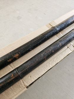 New Bamboo Poles 1 1/2 " Half Rounds , 8' Length, 27 In Box
