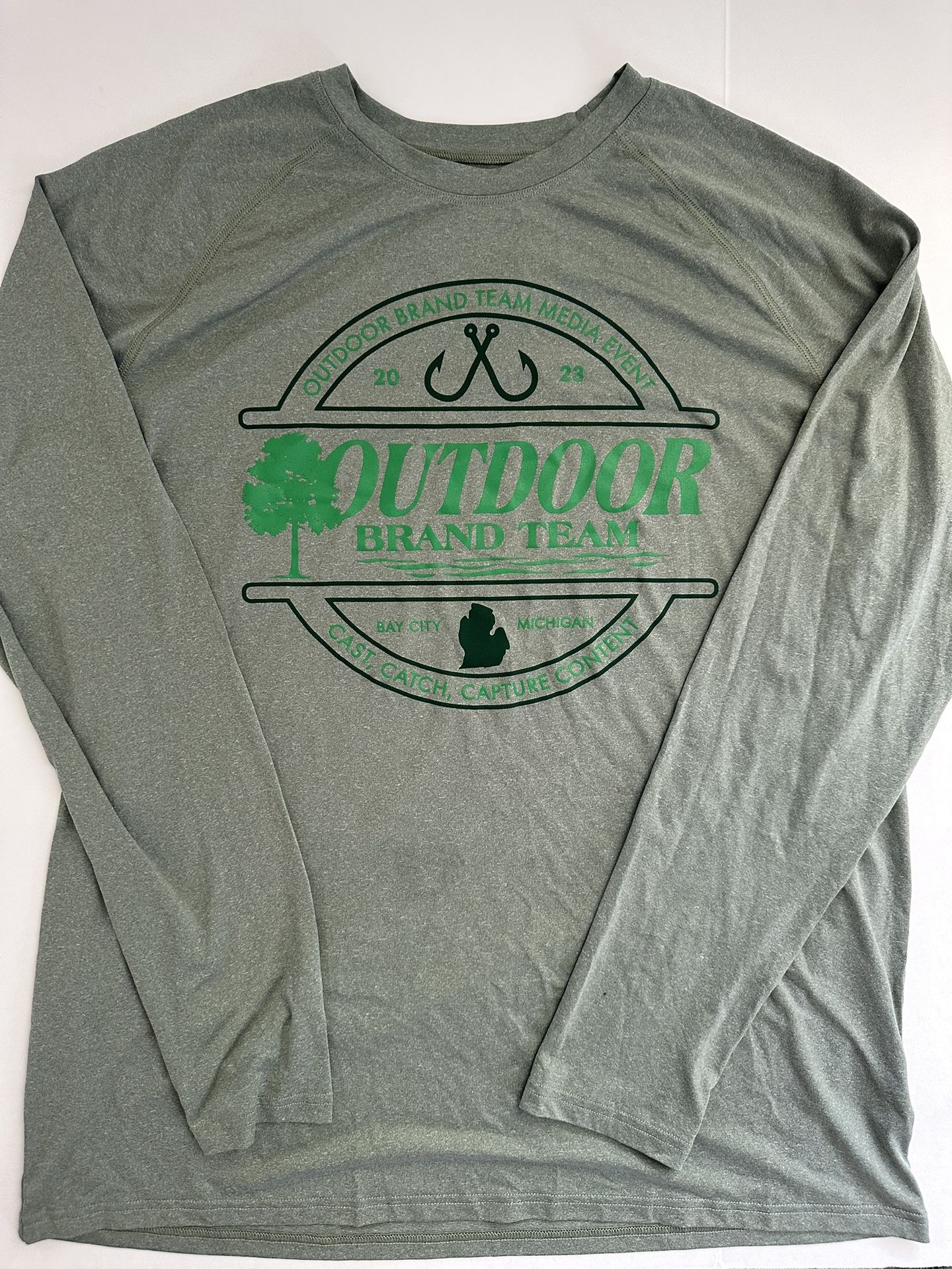 AFTCO Outdoor Brand Team Sun Shirt Long Sleeve size large green