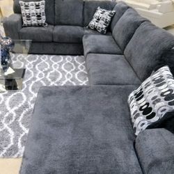 Plush Modern L-Shaped Sectional Couch Sofa