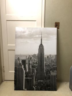 New York City Empire State Building Wall Canvas Poster 36x48 inch
