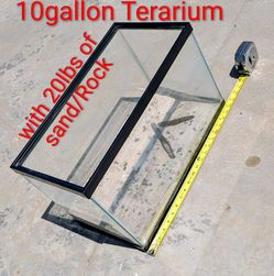 10 Gallon Terrarium w/20lbs of Sand/Rock 20Lx12Tx10W • Pet Supplies, terrariums, tanks, fish tanks, reptile cages, reptile accessories, pet glass cage